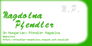 magdolna pfendler business card